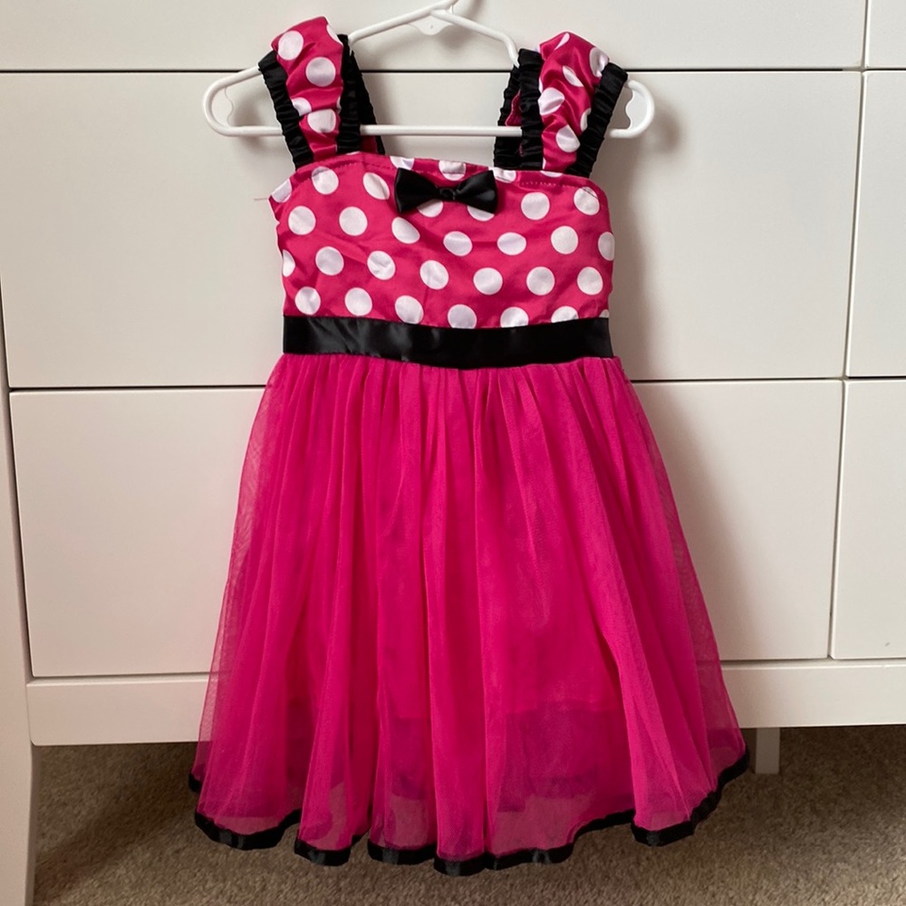 2t pink Minnie dress/costume with headband.